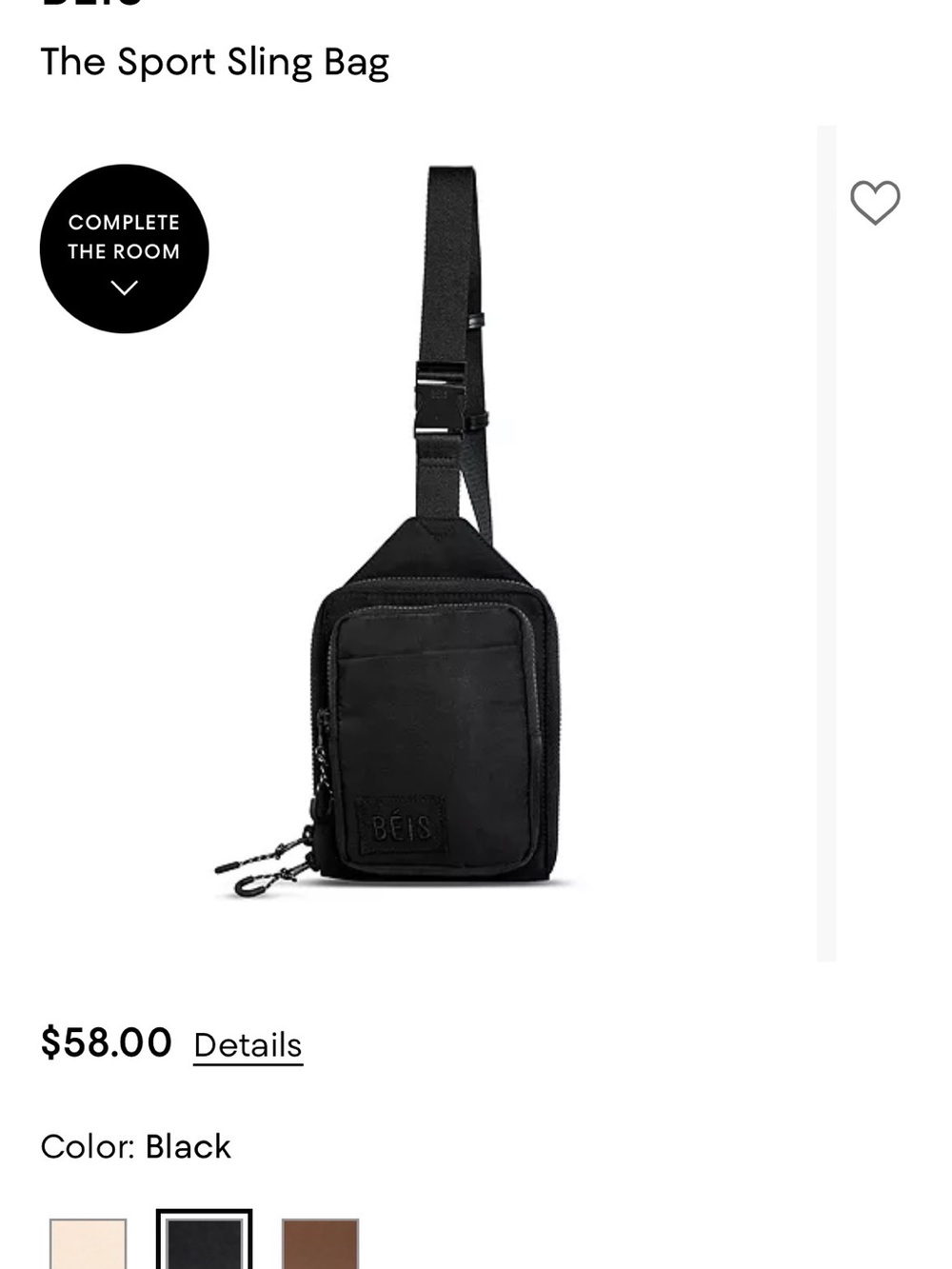 BEIS Sport Sling Bag - Black